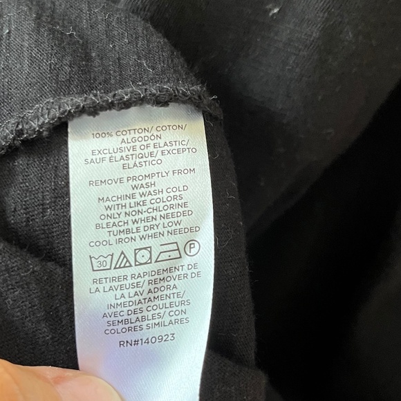 Loft Sz S Crochet Ruffle Crew Neck Sleeve Top Blouse Pullover Black White - Picture 5 of 5